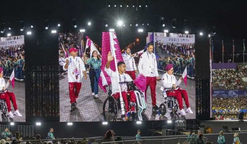 Sara and Arshad lead Qatars Delegation at the Opening Ceremony of the Paris Paralympics